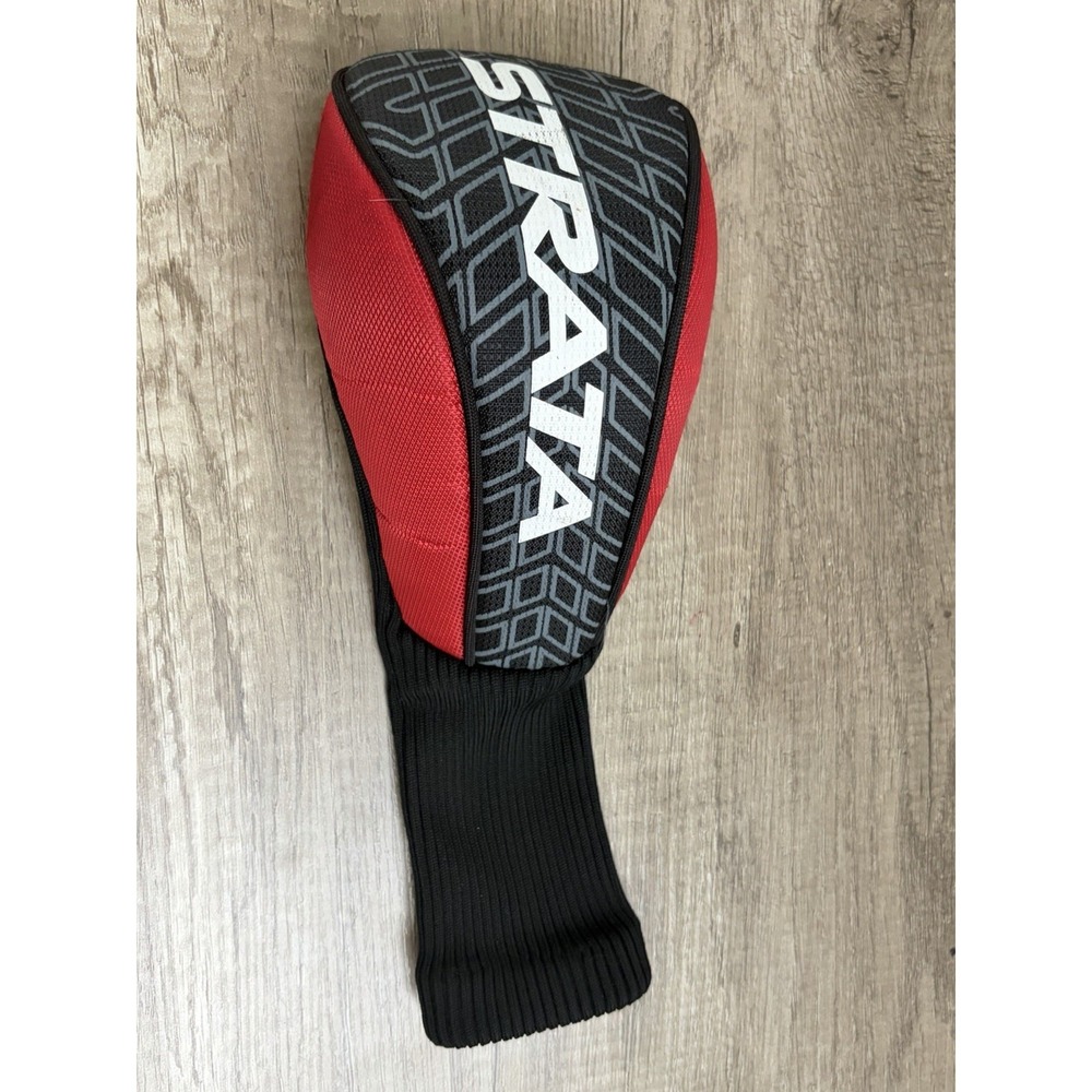 Strata Golf 3 Wood Golf Club Headcover‎ Pullover Sock Style Red Black